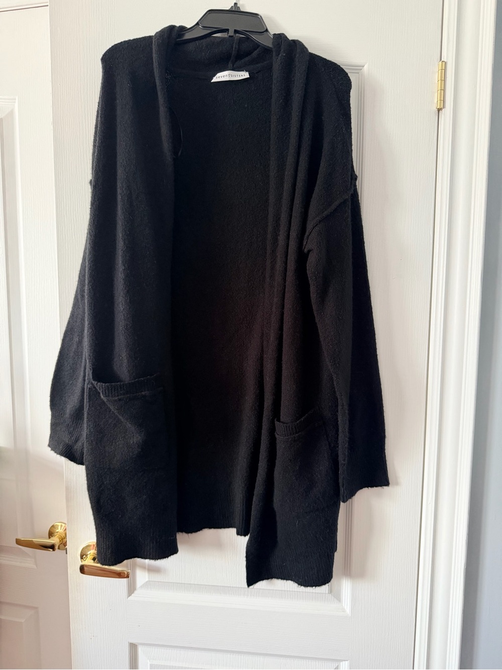Nameless Cozy Black Open Cardigan Sweater Size L